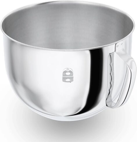 7QT Stainless Steel Mixer Bowl and Bowl Lid Covers for Kitchenaid Stand Mixers, Kitchen Aid Mixing Replacement Bowl for 7QT Lift Mixer with Handle, Dishwasher safe. in Saudi Arabia