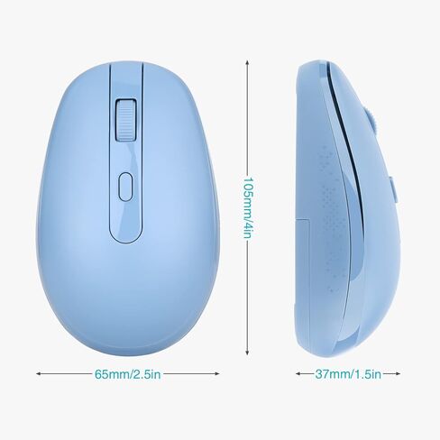 ماوس Rii اللاسلكي RM700 2.4G ماوس صامت مع 3200 نقطة في البوصة، ماوس كمبيوتر مع جهاز استقبال USB نانو لأجهزة الكمبيوتر المحمول، وأجهزة الكمبيوتر الشخصية، وأجهزة Mac، والنوافذ والعمل المدرسي (أزرق سييرا) in Kuwait
