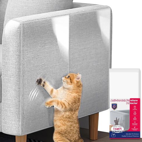 Sofa Protectors from Pets - 12 Pack Cat Anti Scratch Furniture Protectors Twist Pins - Strong, Clear, Cat Sofa Protector - Cat Deterrent Accessories in Saudi Arabia