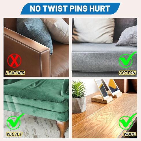 Sofa Protectors from Pets - 12 Pack Cat Anti Scratch Furniture Protectors Twist Pins - Strong, Clear, Cat Sofa Protector - Cat Deterrent Accessories in Saudi Arabia