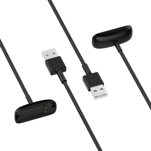 شاحن USB FitTurn متوافق مع جهاز تعقب الأنشطة Fitbit Ace 3 للأطفال بطول 3.3 قدم/100 سم بديل لشاحن USB ومشبك كابل قاعدة مزامنة البيانات لجهاز Ace 3 جهاز تعقب اللياقة البدنية 6+ 2 حزمة باللون الأسود in Saudi Arabia