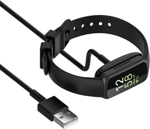 شاحن USB FitTurn متوافق مع جهاز تعقب الأنشطة Fitbit Ace 3 للأطفال بطول 3.3 قدم/100 سم بديل لشاحن USB ومشبك كابل قاعدة مزامنة البيانات لجهاز Ace 3 جهاز تعقب اللياقة البدنية 6+ 2 حزمة باللون الأسود in Saudi Arabia