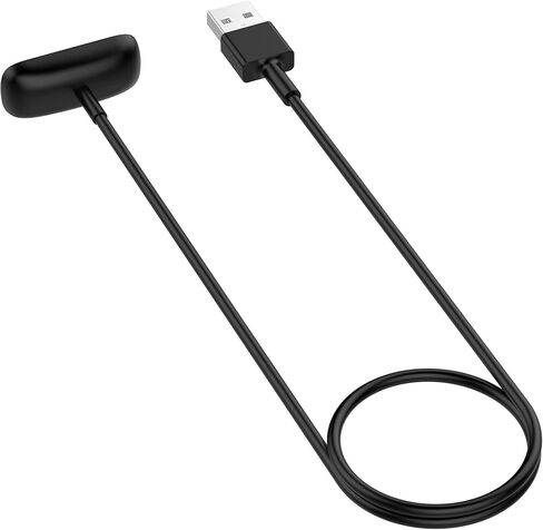 شاحن USB FitTurn متوافق مع جهاز تعقب الأنشطة Fitbit Ace 3 للأطفال بطول 3.3 قدم/100 سم بديل لشاحن USB ومشبك كابل قاعدة مزامنة البيانات لجهاز Ace 3 جهاز تعقب اللياقة البدنية 6+ 2 حزمة باللون الأسود in Saudi Arabia