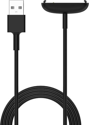 شاحن USB FitTurn متوافق مع جهاز تعقب الأنشطة Fitbit Ace 3 للأطفال بطول 3.3 قدم/100 سم بديل لشاحن USB ومشبك كابل قاعدة مزامنة البيانات لجهاز Ace 3 جهاز تعقب اللياقة البدنية 6+ 2 حزمة باللون الأسود in Saudi Arabia