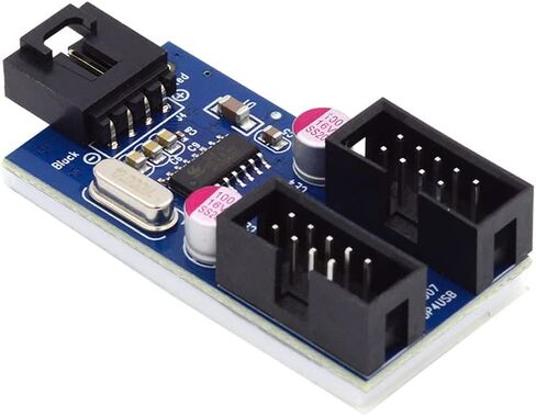 cablecc USB 2.0 9Pin 10Pin Mainboard Header Male to Single USB 3.1 Front Panel Socket Key-A Type-E Extension Cable 0.15M in Kuwait