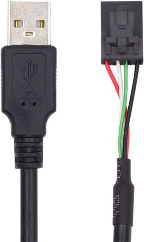 cablecc USB 2.0 9Pin 10Pin Mainboard Header Male to Single USB 3.1 Front Panel Socket Key-A Type-E Extension Cable 0.15M in Kuwait