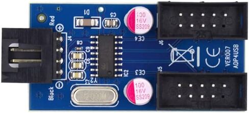 cablecc USB 2.0 9Pin 10Pin Mainboard Header Male to Single USB 3.1 Front Panel Socket Key-A Type-E Extension Cable 0.15M in Kuwait