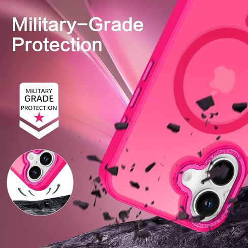 BENTOBEN Magnetic for iPhone 16 Case [Compatible with Magsafe] Translucent Matte Phone Case iPhone 16 Slim Thin Shockproof Women Men Girls Boys Protective Cover Cases for iPhone 16 6.1", Hot Pink in Saudi Arabia
