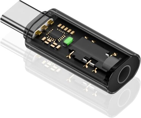 Duttek USB نوع C إلى 3.5 ملم أنثى محول مقبس سماعة الرأس 2 حزمة، USB C إلى Aux موصل تمديد الصوت لفون 15 برو ماكس بلس، سامسونج جالاكسي S24 S23 ونوع C إلى جاك دونجل محول شفاف in Saudi Arabia
