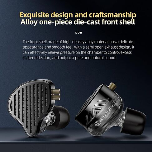 KZ x HBB PR2 in Ear Monitor Earphones 13.2mm Planar Magnetic Driver HiFi Wired Headphone Noise Cancelling IEM Earbuds with Detachable 2 Pin Silver-Plated Cable for Audiophile (Without Mic) in Kuwait