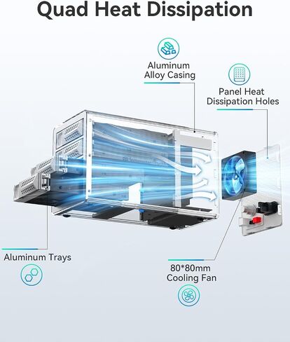 حاوية محرك الأقراص الثابتة Yottamaster VN200RU3 2 Bay RAID، حاوية USB3.0 2 Bay RAID من الألومنيوم DAS لـ 2.5 بوصة و3.5 بوصة SATA HDD/SSD، دعم 44 تيرابايت (2x22 تيرابايت)، RAID 1، JBOD، الوضع العادي (بدون قرص) in Saudi Arabia
