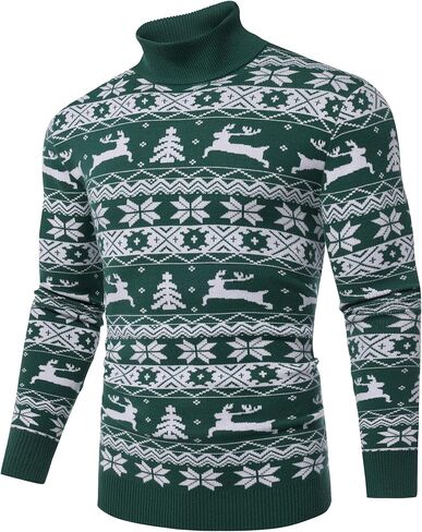 Babioboa Men's Mock Turtleneck Sweater Slim Fit Half Turtleneck Long Sleeve Knit Pullover Thermal Casual Solid Knitwear in Saudi Arabia
