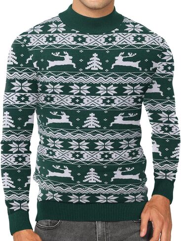 Babioboa Men's Mock Turtleneck Sweater Slim Fit Half Turtleneck Long Sleeve Knit Pullover Thermal Casual Solid Knitwear in Saudi Arabia