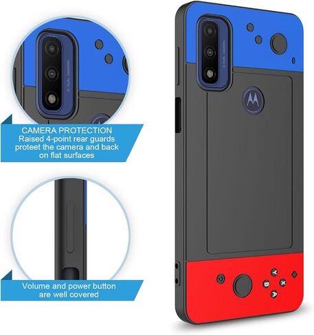For Motorola Moto G-Stylus-5G 2024 Phone Case,Moto G Stylus 5G 2024 Case,3D Cartoon Cute Kawaii Fun Cool Funny Video Game Design Phone Case,Full Body Protection Cover For man women teen Blue Red Black in Kuwait