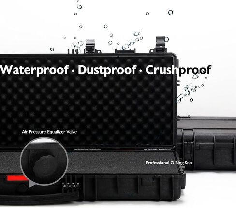 Rifle Case, Mil-Spec, 3 Layer Pick and Pluck Cube Foam 43~54.3 in,4~6 latches,IP67 in Saudi Arabia