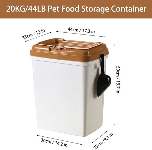 2 Pack 15KG/33LB Pet Food Storage Container Dog/Cat Food Storage Container with Scoop and Lid 15kg/33LB capacity in Saudi Arabia