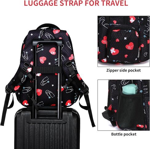 حقيبة ظهر للممرضات من Gatycallaty للنساء والفتيات، حقيبة عمل للكمبيوتر المحمول، مساعد التمريض الجامعي Cna Cma، هدية أساسية للمستشفى والصحة المنزلية (أزرق) in Kuwait