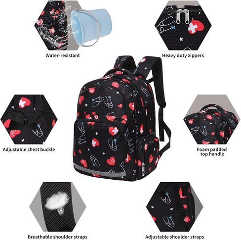 حقيبة ظهر للممرضات من Gatycallaty للنساء والفتيات، حقيبة عمل للكمبيوتر المحمول، مساعد التمريض الجامعي Cna Cma، هدية أساسية للمستشفى والصحة المنزلية (أزرق) in Kuwait