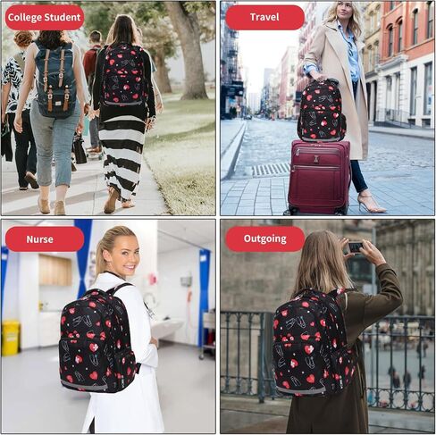 حقيبة ظهر للممرضات من Gatycallaty للنساء والفتيات، حقيبة عمل للكمبيوتر المحمول، مساعد التمريض الجامعي Cna Cma، هدية أساسية للمستشفى والصحة المنزلية (أزرق) in Kuwait