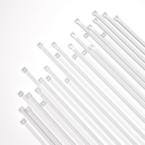100 PCS White Nylon zip ties 0.1×8 Inch - Durable Outdoor Ties for Home, Fence, Green Plants - 18LB Tensile Strength in Saudi Arabia