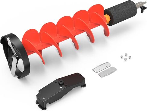 لقمة ثلج بقطر 8 بوصات من Eyoyo، مجموعة واحدة من الشفرة البديلة وواقي الشفرة مع محول مثقاب قطعة 1/2 بوصة، مثقاب من النايلون مناسب لصيد الأسماك على الجليد in Kuwait