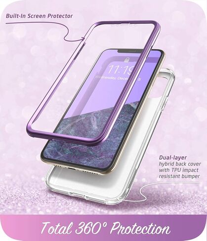 حافظة سلسلة i-Blason Cosmo لهاتف iPhone 11 Pro Max إصدار 2019، حافظة حماية أنيقة لكامل الجسم مع واقي شاشة مدمج (رخام) in Kuwait