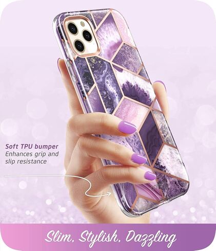 حافظة سلسلة i-Blason Cosmo لهاتف iPhone 11 Pro Max إصدار 2019، حافظة حماية أنيقة لكامل الجسم مع واقي شاشة مدمج (رخام) in Kuwait