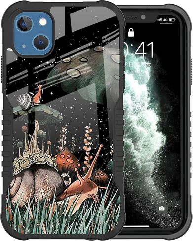 Compatible with iPhone 14 Case, iPhone 13 Case for Men Boys, Soccer Sports Design Heavy Duty Shockproof Anti-Scratch Hard PC Back TPU Bumper Drop Protection Case for iPhone 13/14 in Saudi Arabia
