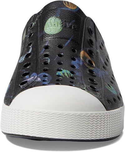 Native Shoes Jefferson Sugarlite Print (Little Kid) Sneaker, Gravity Grey/Gravity Grey/Shell White Wiggle, 1 US Unisex in Saudi Arabia