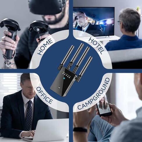 18 Extendtecc WiFi Extender Signal Booster, Long Range Internet Extender WiFi Booster for Home, New Gen up to 4X Faster WiFi Repeater with Ethernet Port, Broader Coverage Than Ever, 1-Tap Setup in Kuwait