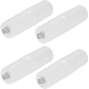 HOMEFUNTIME Battery Adapter Converter for AAA to AA Battery Transparent Cases Holder Shell with Metal Contacts on Bottom(Clear Color,Pack of 4)