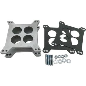 1 Set SHLPDFM Phenolic Spacer 2" Ported Aluminum Carburetor Spacer Fits Edelbrock Holley Chevy Ford 4bbl SBC BBC Chevy V8