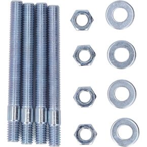 Carburetor Studs Set, 3.5in Car Metal Carb Mounting Stud Kit with Spacers Carbureter Accessories Replacement Part Fits for Any Intake Manifold That Has 5/16in Threads
