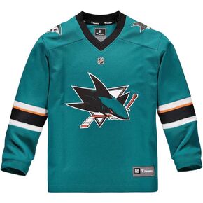 Fanatics Youth San Jose Sharks Home Replica Jersey NHL Licensed Hockey Jersey Size S/M for Boys & Girls Ages 8-12 Years