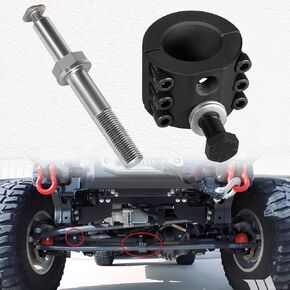 Upgraded Steering Stabilizer Tie Rod Clamp (1-1/2" OD Tube) with Steering Stabilizer Relocation Bolt for Jeep Wrangler JK JKU JL JLU & Jeep Gladiator JT 2007-2022