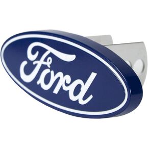 Plasticolor 002236 Ford Oval Hitch Cover, Fits Class II, 1.25" & Class III, 2" receivers, Billet aluminum