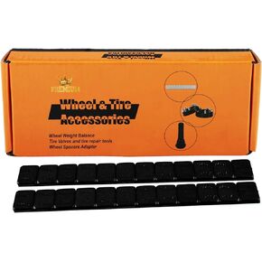 YIZBAP Wheel Weights Black 1/4oz 24 oz/Box, 96pcs, with Strong Black Adhesive. 0.25 Ounce Stick on Wheel Weights for Cars, Trucks, SUVs, Motorcycle, and Others