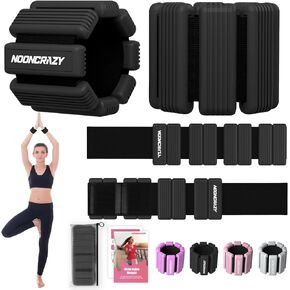 Pilates Wrist & Ankle Weights for Women, Wearable Strong Velcro Arm & Leg Weights Set of 2(1Lbs Each), Adjustable Ankle Weights for Walking, Yoga, Dance, Barre,Gym