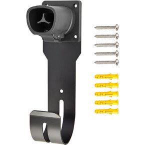 Anina For Tesla Charger Holder Wall-Mount For All Tesla Model X/Y/3/S Nozzle Holster Dock & J-Hook EV Charging Cable Holder Heavy-Duty Steel Hook Electric Vehicle Charger Nozzle Holster Outdoor Indoor