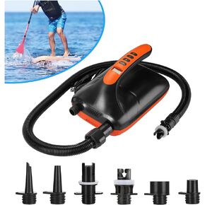 AGPTEK Air Pump, Electric Air Pump 20PSI Digital Electric Air Pump, 12V DC Car Connector, Intelligent Dual Stage & Auto-Off Function, Great for Paddle Boards, Inflatable Boats and Kayaks