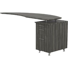 Safco Products Mayline MNRTPRLGS Medina 63" W Right Return for use with Desks, Sold Separately, Gray Steel Laminate