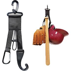 Baseball Softball Gear Hanger Dugout Organizer -Multipurpose Hanging Buckle Metal Hangers for Outdoor Sports Equipment, Camping, Gloves, Helmets, Bats, Water Bottle Holder