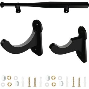 Cosmos 1 Set Acrylic Baseball Bat Wall Mount Holder Stand Horizontal Baseball Bat Display Rack Hanger Softball Bat Wall Mount for Memorabilia & Collectible, Fits to 2-5/8" Barrel