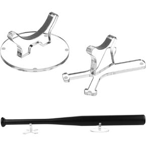 Cosmos 1 Set Desktop Baseball Bat Stand Acrylic Baseball Bat Desk Display Holder Softball Bat Storage Desk Rack for Memorabilia and Collectible, Fits Up to 2-5/8" Barrel Size (Transparent Clear)
