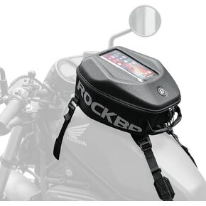 ROCKBROS Motorcycle Tank Bag 7 Inch Touchscreen Phone Pouch Hard Shell Waterproof Backpack Cargo Tank Phone Bag Storage Universal Oil Fuel Tank Bag 7L For Motorcycle