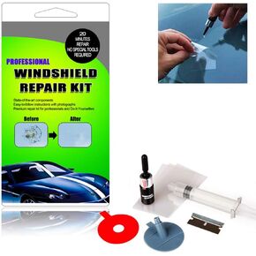 Antswish Windshield Repair Kit Cracked Glass Repair Kit to Fix Auto Glass Windshield Crack Chip Scratch