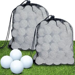 Yunsailing 200 Pcs Plastic Practice Golf Balls Limited Flight Training Golf Balls Swing Practice Indoor Golf Balls with 2 Pcs Mesh Golf Ball Bags for Home Indoor Outdoor Backyard Driving Range