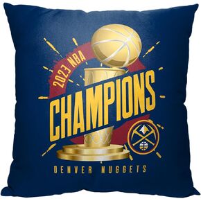 Northwest NBA Denver Nuggets 2023 NBA Champions Pillow, 18" x 18", Triumph