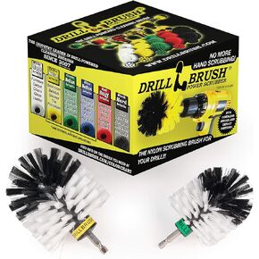 Power Scrubber Grill Brush - Rust Remover & Graffiti Remover for Concrete - Grill Cleaner Brush - No Metal Wire Brush for Drill Attachment - BBQ Cleaning Kit and Pellet Smoker Accessories - BBQ Brush