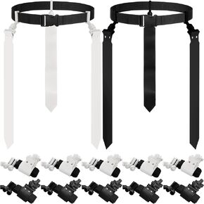 مجموعة أحزمة وأعلام كرة القدم من Hungdao مكونة من 12 لاعبًا وحزام كرة قدم قابل للتعديل للأطفال والمراهقين والكبار للتدريب الداخلي والخارجي (أسود، أبيض) in Kuwait